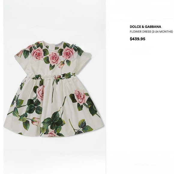 Dolce & Gabbana Pink Rose Dress size 2T New With Tags - Picture 9 of 16